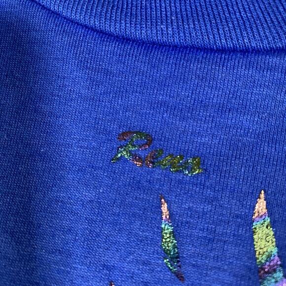 VTG T Shirt Screen Stars Reno L Blue Gold Foil Eagle Single Stitch Robert Walton - Picture 7 of 13